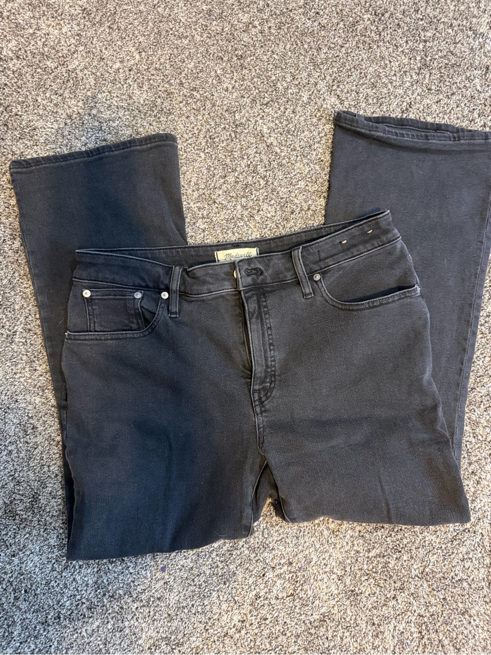 Women's Black Straight-Leg Jeans - Unbranded